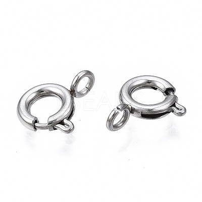 Tarnish Resistant 304 Stainless Steel Spring Ring Clasps STAS-S117-016B-1