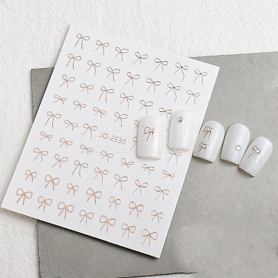 Bowknot Self Adhesive Nail Art Stickers PW-WG8AD37-05-1