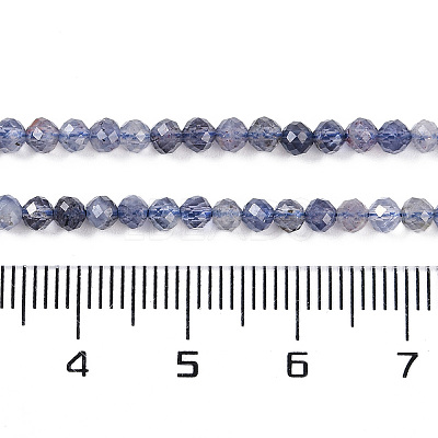 Natural Iolite Beads Strands LS-G-N342-32-1