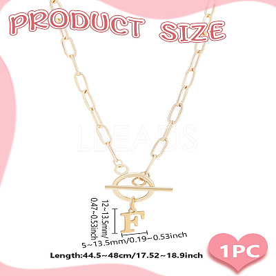 304 Stainless Steel Letter Pendant Necklaces NJEW-LP0001-52F-G-1