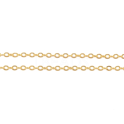 Brass Flat Oval Cable Chains CH030-G-1