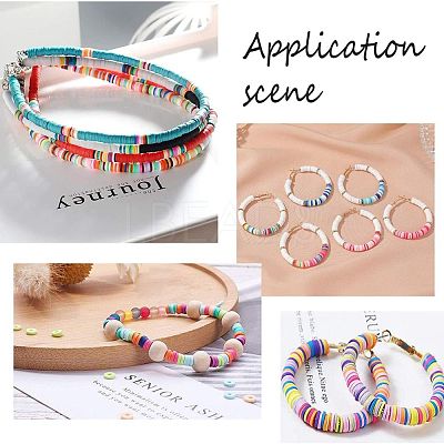 150G 15 Colors Handmade Polymer Clay Beads CLAY-JP0001-12-8mm-1