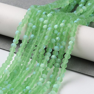 Imitation Jade Glass Beads Strands EGLA-A034-T3mm-MB09-1