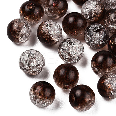 Transparent Crackle Acrylic Beads CACR-N002-26-1