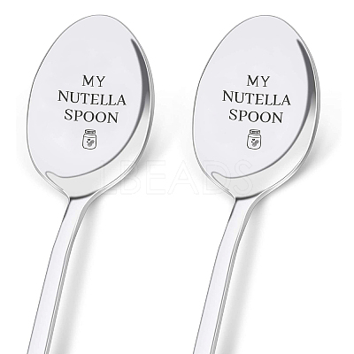 Stainless Steel Spoon AJEW-WH0160-020-1