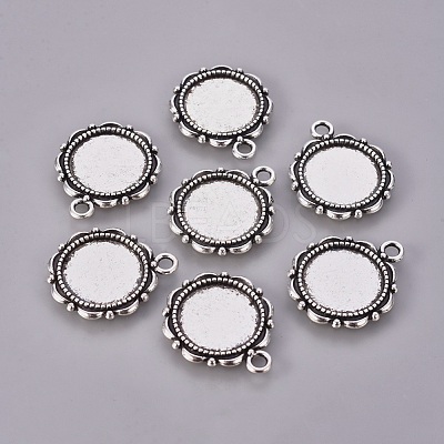 Alloy Pendant Cabochon Settings PALLOY-A18941-AS-FF-1