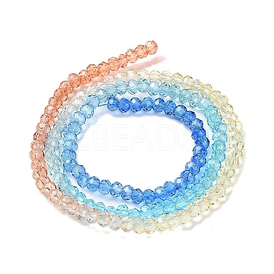 Transparent Painted Glass Beads Strands LS-DGLA-A034-T1mm-A13-1