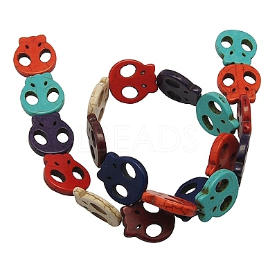 Synthetic Howlite Beads X-TURQ-21X20-1