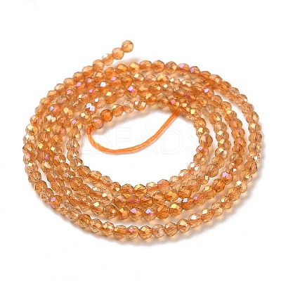 Electroplate Transparent Glass Beads Strands LS-GLAA-H021-01A-FR06-1