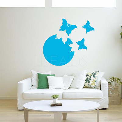 1 Set Plastic Mirror Wall Stickers AJEW-CN0001-65D-1