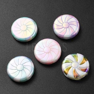 UV Plating Opaque Acrylic Beads OACR-P010-02-1