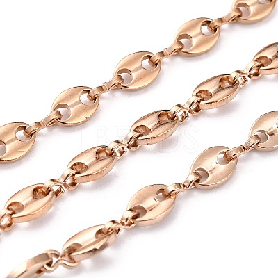 Ion Plating(IP) 304 Stainless Steel Coffee Bean Chain CHS-H031-04RG-1