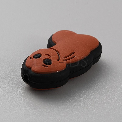 Little Doll Food Grade Eco-Friendly Silicone Focal Beads SIL-WH0017-005B-1