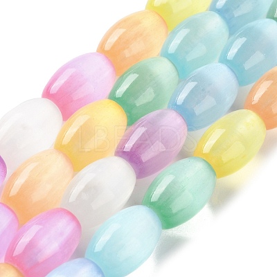 Macaron Color Natural Selenite Beads Strands X1-G-B102-A01-02-1