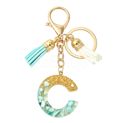 Transparent Epoxy Resin Pendant Keychains KEYC-FS00022-03-1