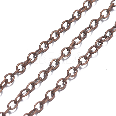 Brass Cable Chains X-CHC-034Y-R-NF-1