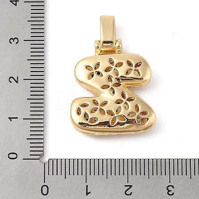 Brass Micro Pave Cubic Zirconia Pendants ZIRC-P121-01G-Z-1