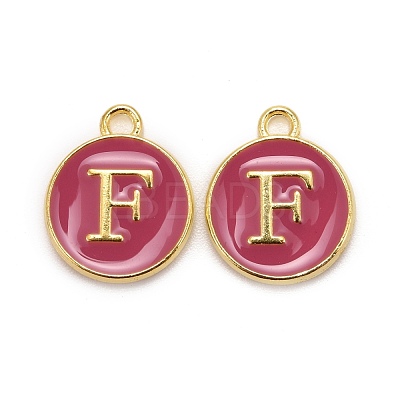 Golden Plated Alloy Enamel Charms X-ENAM-S118-08F-1