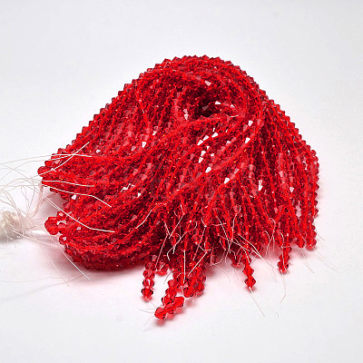 Imitate Austrian Crystal Bicone Glass Beads Strands GLAA-F029-3x3mm-14-1