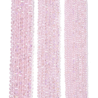 Electroplate Glass Beads Strands X-EGLA-A044-T4mm-B10-1