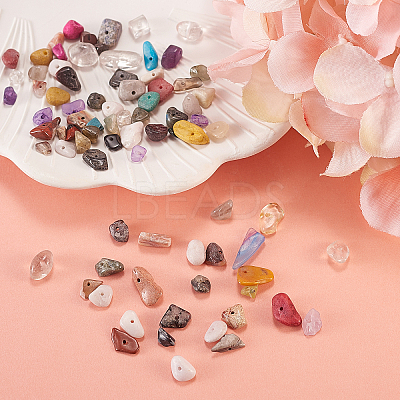 Natural & Synthetic Mixed Gemstone Beads G-CJ0001-19-1