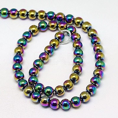 Electroplate Non-magnetic Synthetic Hematite Beads Strands G-J169A-3mm-05-1