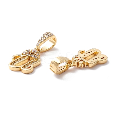 Eco-Friendly Brass Micro Pave Cubic Zirconia Pendants KK-K265-01G-U-1