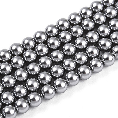 Baking Paint Pearlized Glass Pearl Bead Strands X-HY-N002-4mm-A01-1
