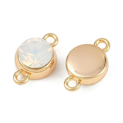 Brass Pave Cubic Zirconia Connector Charms KK-H078-06G-02-1