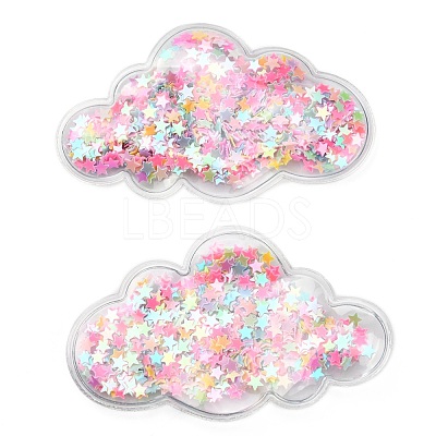 Quicksand Sequin Plastic Cabochons X-OHAR-CJC0002-04B-1