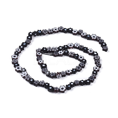 Handmade Millefiori Glass Bead Strands LAMP-J035-6mm-01-1