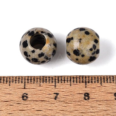 Natural Dalmatian Jasper European Beads G-Q602-09A-10-1