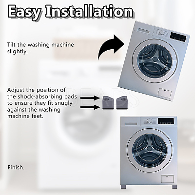 4Pcs Plastic Leg Pad for Fridge Washing Machine AJEW-WH0485-79-1
