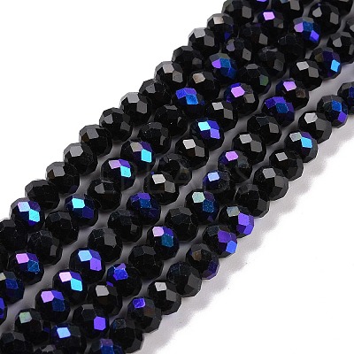 Electroplate Opaque Solid Color Glass Beads Strands LS-EGLA-A044-P8mm-L18-1