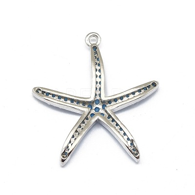 Alloy Micro Pave Cubic Zirconia Pendants PALLOY-F249-15A-P-1