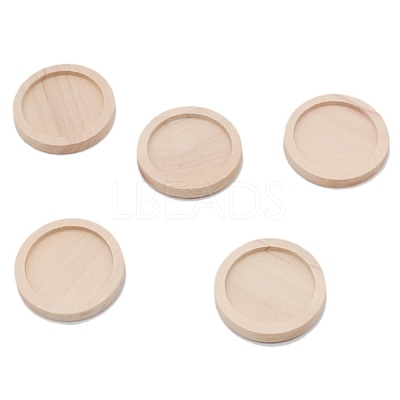 Natural Wood Cabochon Settings WOOD-WH0115-37B-A-1