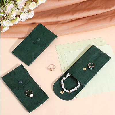 3 Sets Rectangle Velvet Single Watch Storage Bags ABAG-BBC0001-12D-1