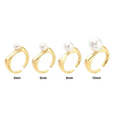 Rack Plating Brass Open Cuff Ring Settings KK-Z071-32G-1