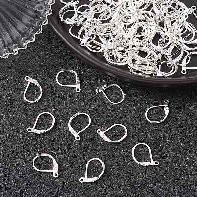 Brass Leverback Earring Findings KK-YW0002-05-1