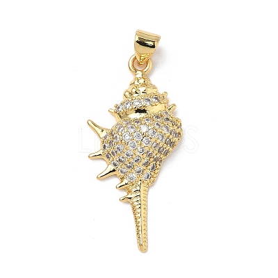 Brass Micro Pave Cubic Zirconia Pendants KK-P330-01C-G-1