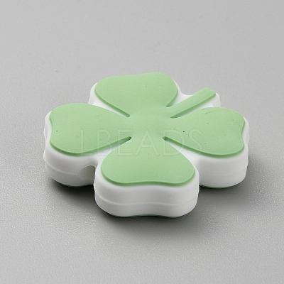 Clover Food Grade Eco-Friendly Silicone Beads LS-SIL-WH0014-29B-1
