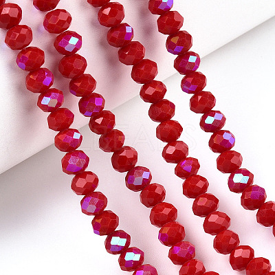 Electroplate Opaque Solid Color Glass Beads Strands LS-EGLA-A034-P3mm-L21-1
