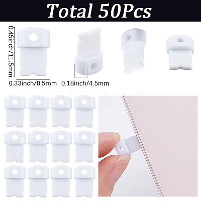 50Pcs PVC Plastic Mobile Dustproof Plugs FIND-SC0022-45B-1