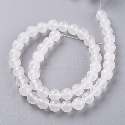 Natural White Jade Beads G-G766-B-38-1