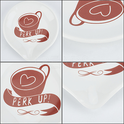 Coffee Cup Pattern Ceramic Spoon Holder AJEW-WH0348-181B-02-1