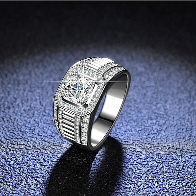 Rhodium Plated 925 Sterling Silver Ring Components WGBE16F-08-1