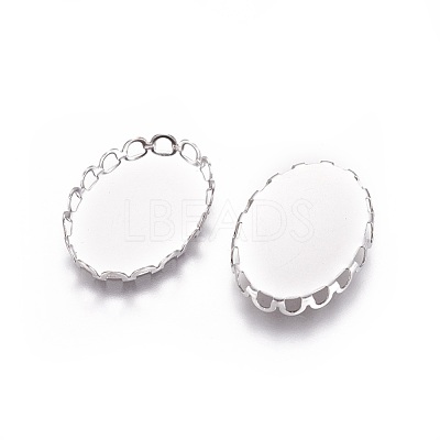 Tarnish Resistant 316 Surgical Stainless Steel Lace Edge Bezel Cups STAS-I118-06P-01-1