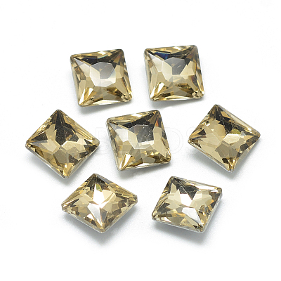 Pointed Back Glass Rhinestone Cabochons RGLA-T027-8x8mm-08-1