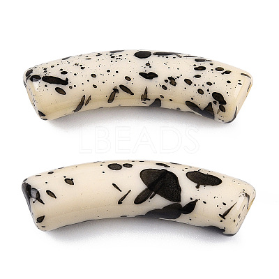 Opaque Spray Painted Acrylic Beads X1-MACR-S372-002F-B08-1