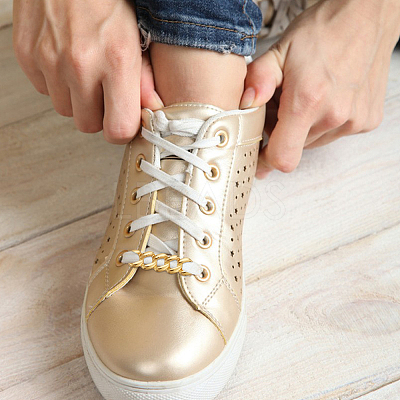 8Pcs 2 Colors Alloy Curb Chain Shoe Decorations FIND-HY0003-97-1